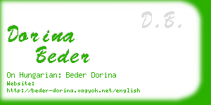 dorina beder business card